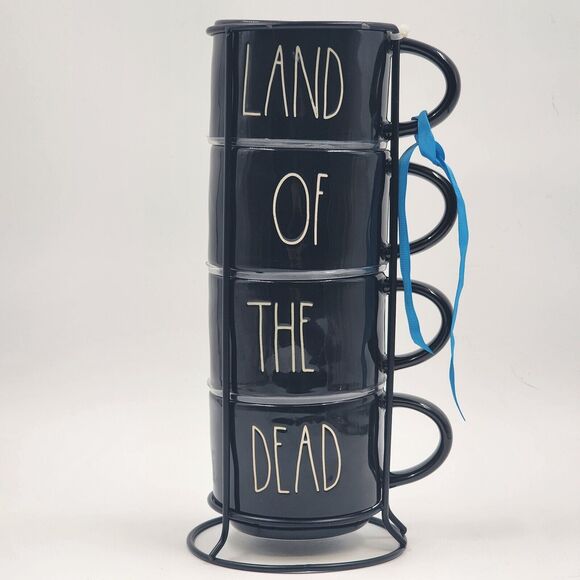 Disney Pixar LAND OF THE DEAD Coco Mug Set of 4 Rae Dunn Artisan Collection NOS - Picture 1 of 7